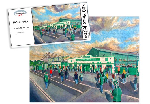 Home Park Stadium 'Going to the Match' Fine Art Jigsaw Puzzle - Plymouth Argyle FC Home Park Stadium 'Going to the Match' Fine Art Jigsaw Puzzle - Plymouth Argyle FC